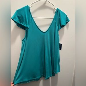 Turquoise green Blouse new w/ tags size L